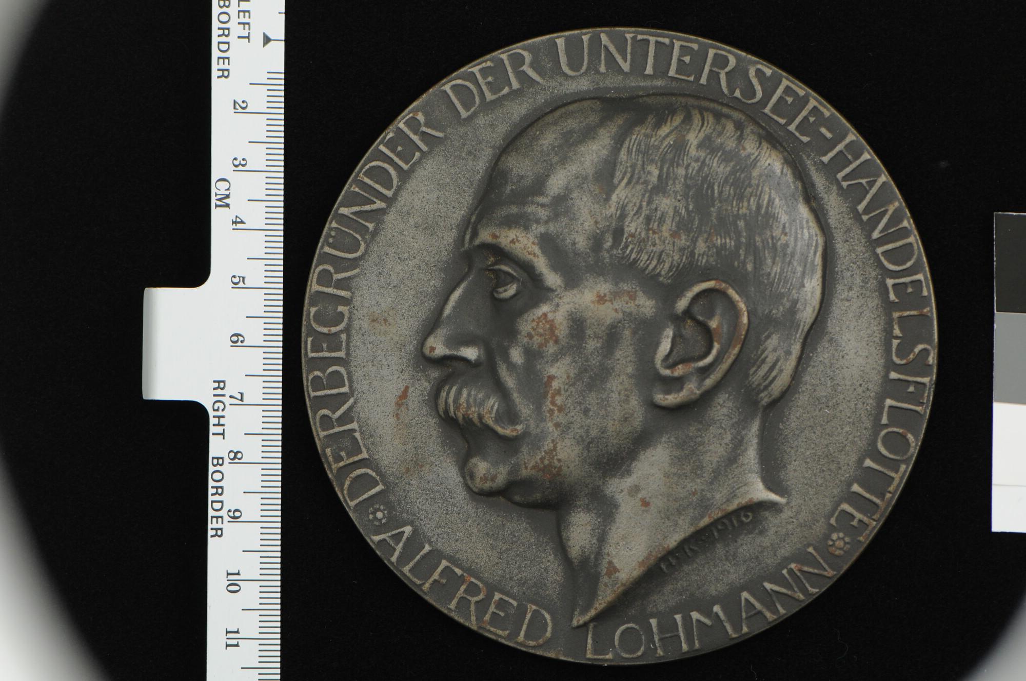 A.0042(23); Duitse penning ter ere van Alfred Lohmann, 1916; penning