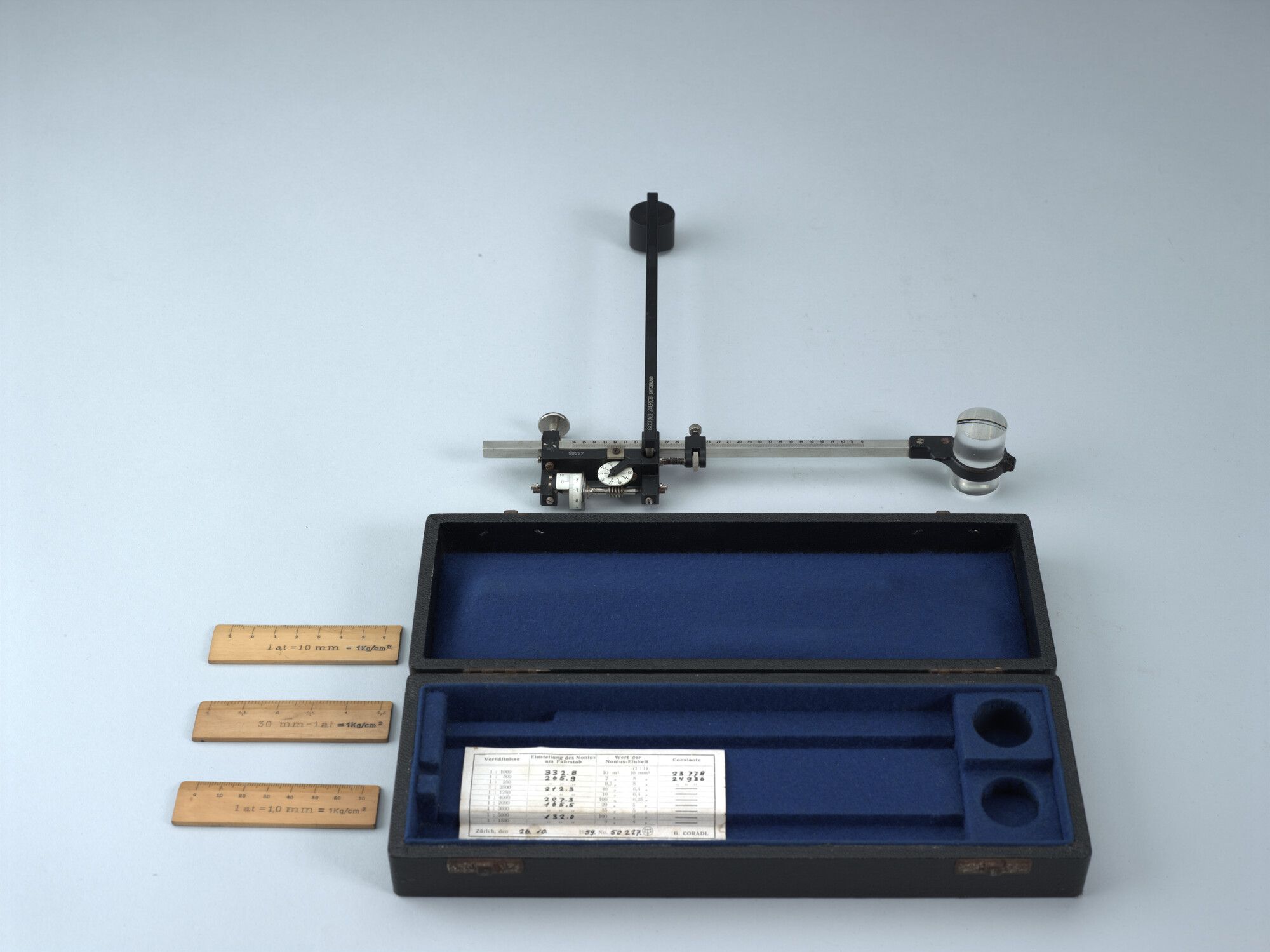 2016.0436; Planimeter door G. Coradi, Zuerich, Switzerland; planimeter