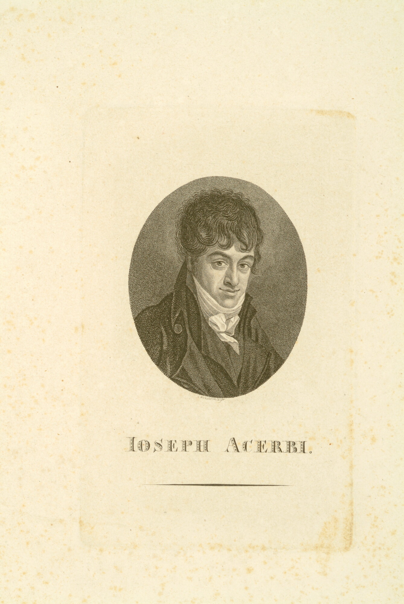 A.0075(062); Portret van de reiziger Joseph Acerbi; prent