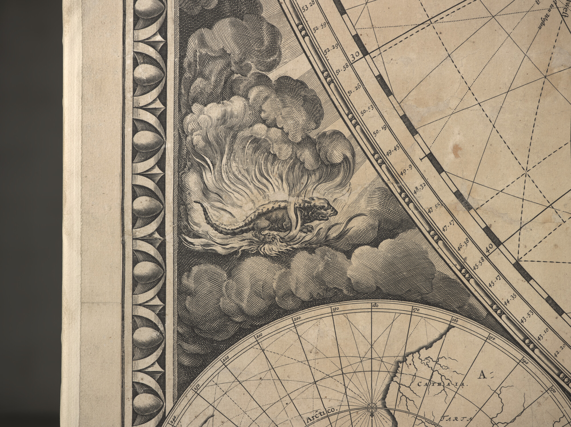 S.0864; Wandkaart van de wereld door Joan Blaeu uitgegeven ter gelegenheid van de Vrede van Münster, 1648; wandkaart