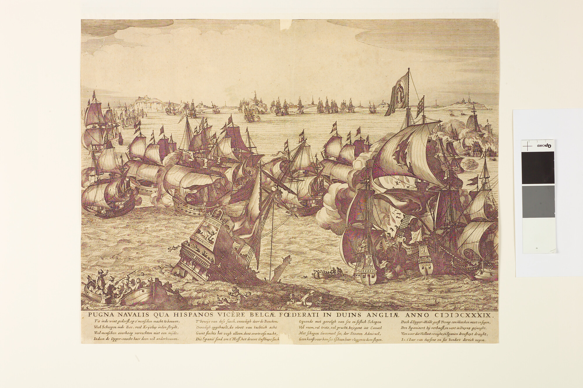 A.2110(06); Zeeslag bij Duins, 1639; prent