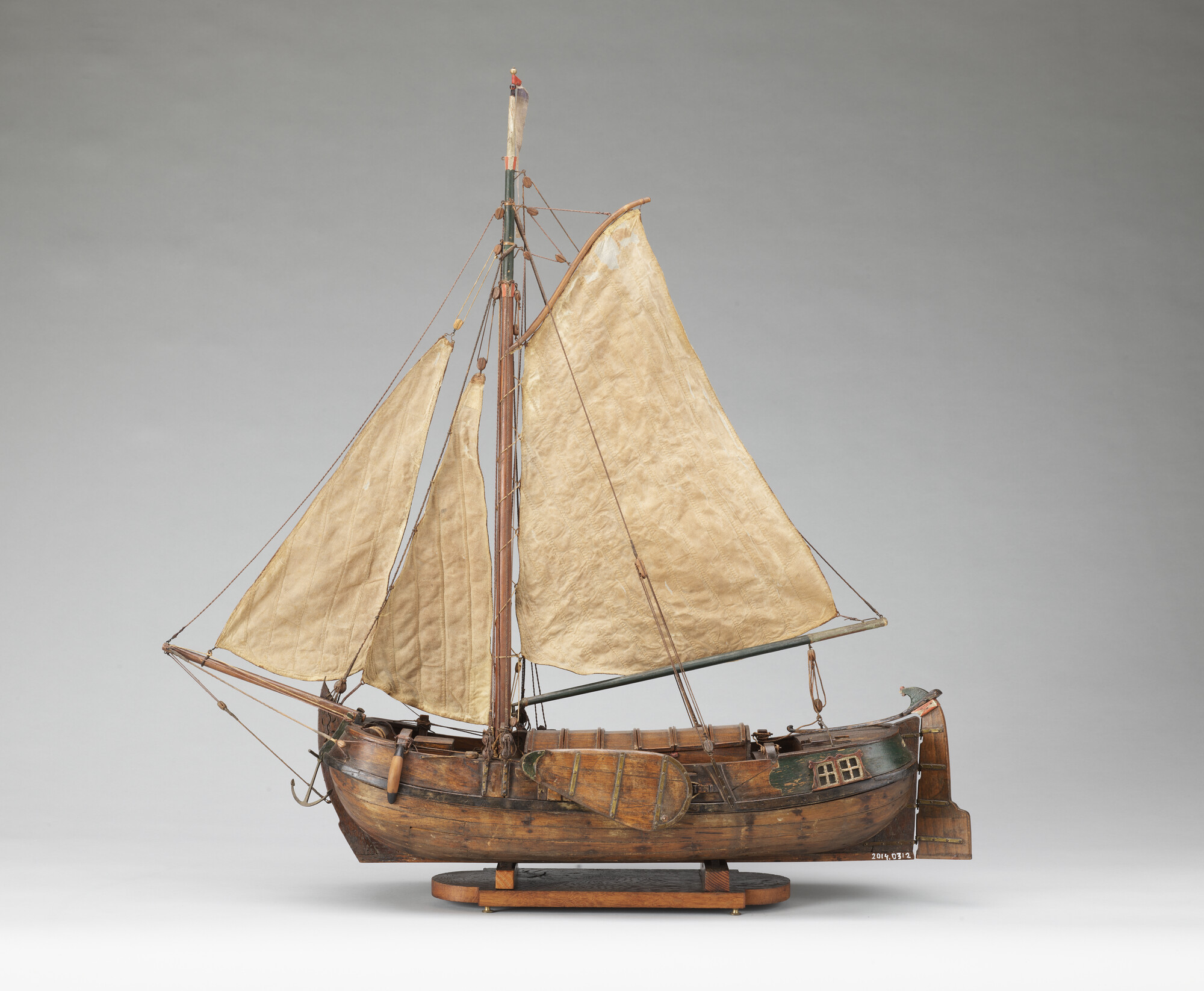 2014.0312; Model van de paviljoentjalk Paulina; scheepsmodel
