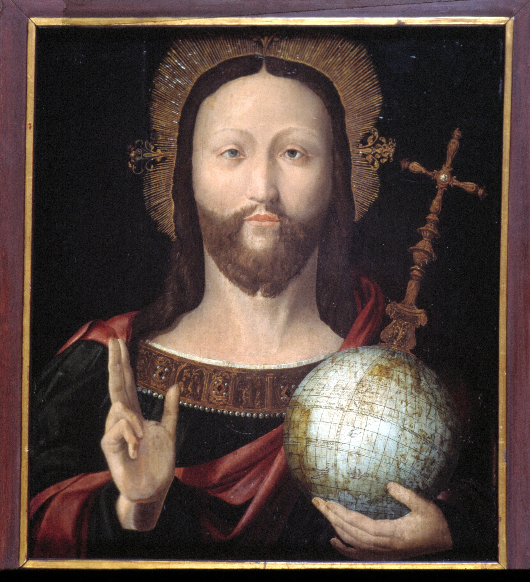 A.0145(002); Salvator Mundi: Majestas Domini; schilderij