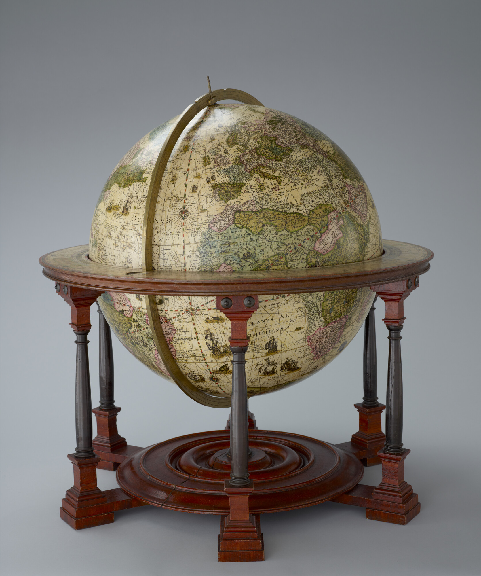 RA.0959; Aardglobe van 52,5 cm. in doorsnede door Jacob Floris van Langren, 1612; globe