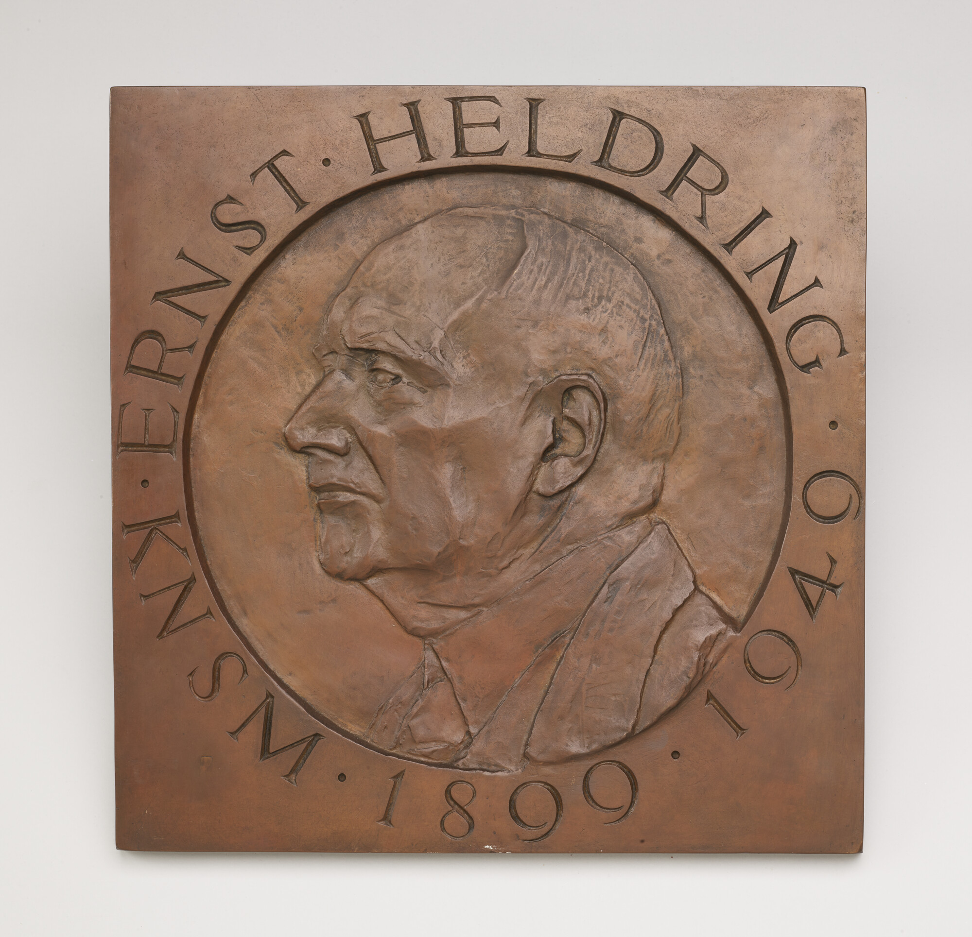 2005.2596; Plaquette met portret Ernst Heldring; plaquette