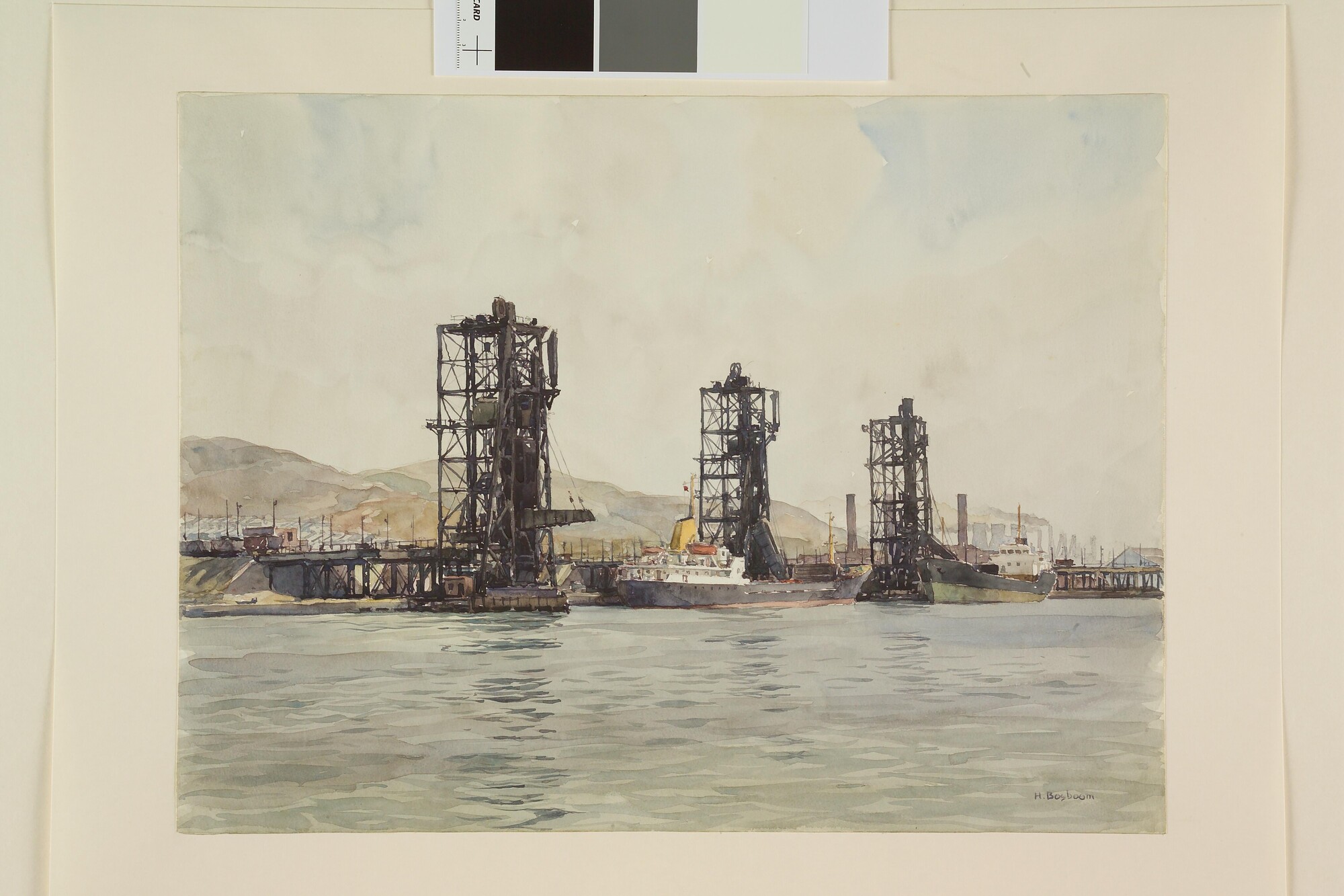 A.5162; Kolen laden te Barry (Wales); tekening