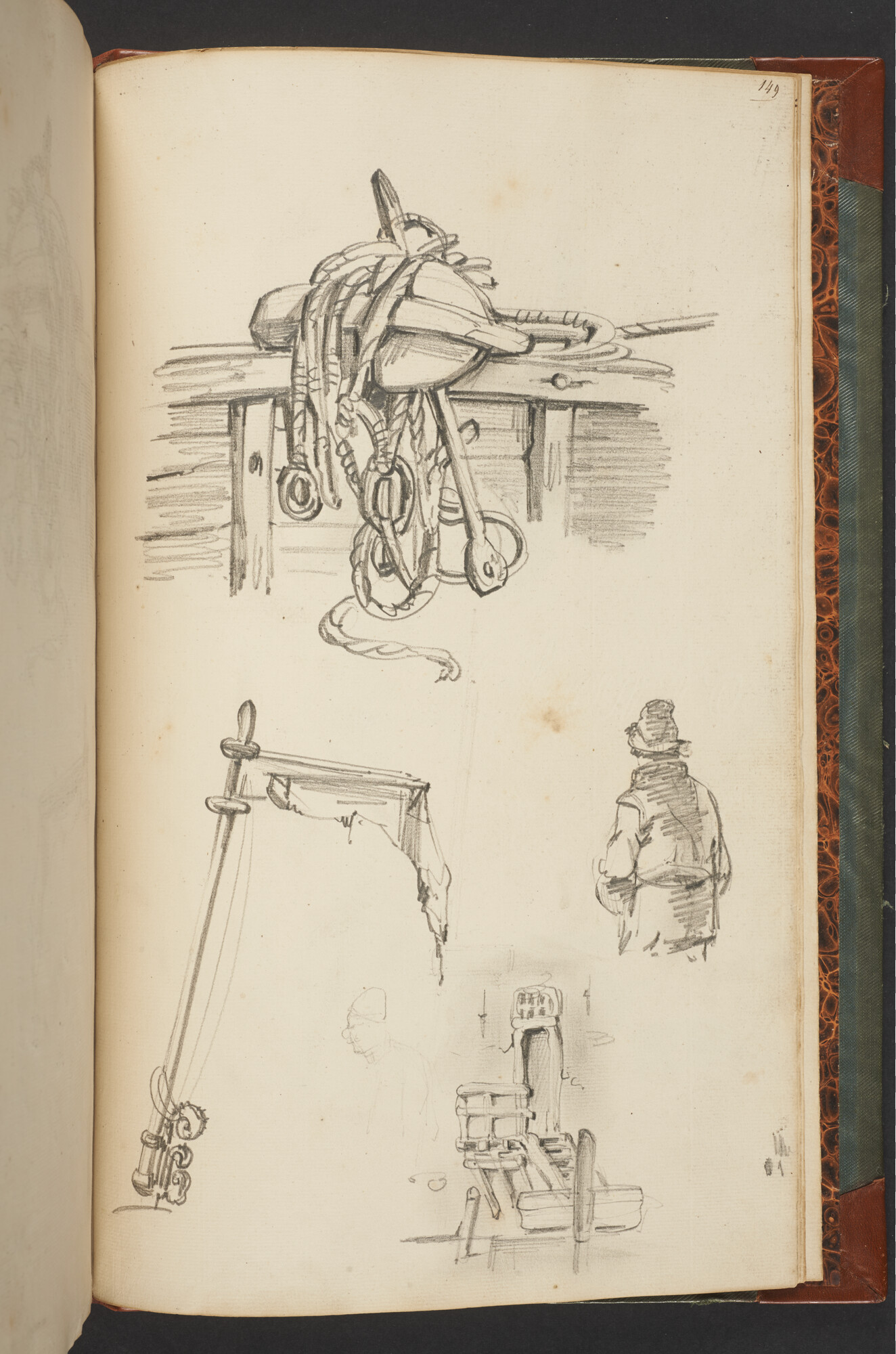 A.3222; Schetsboek met tekeningen door Albertus van Beest en Louis Meijer; schetsboek