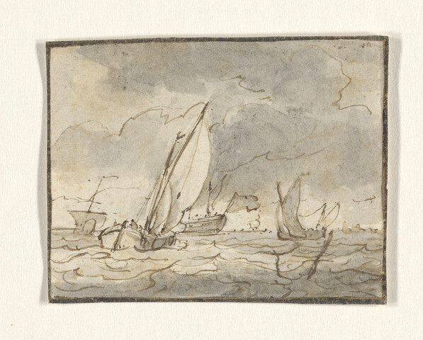 A.1698(04)1; Een zeegezicht; tekening