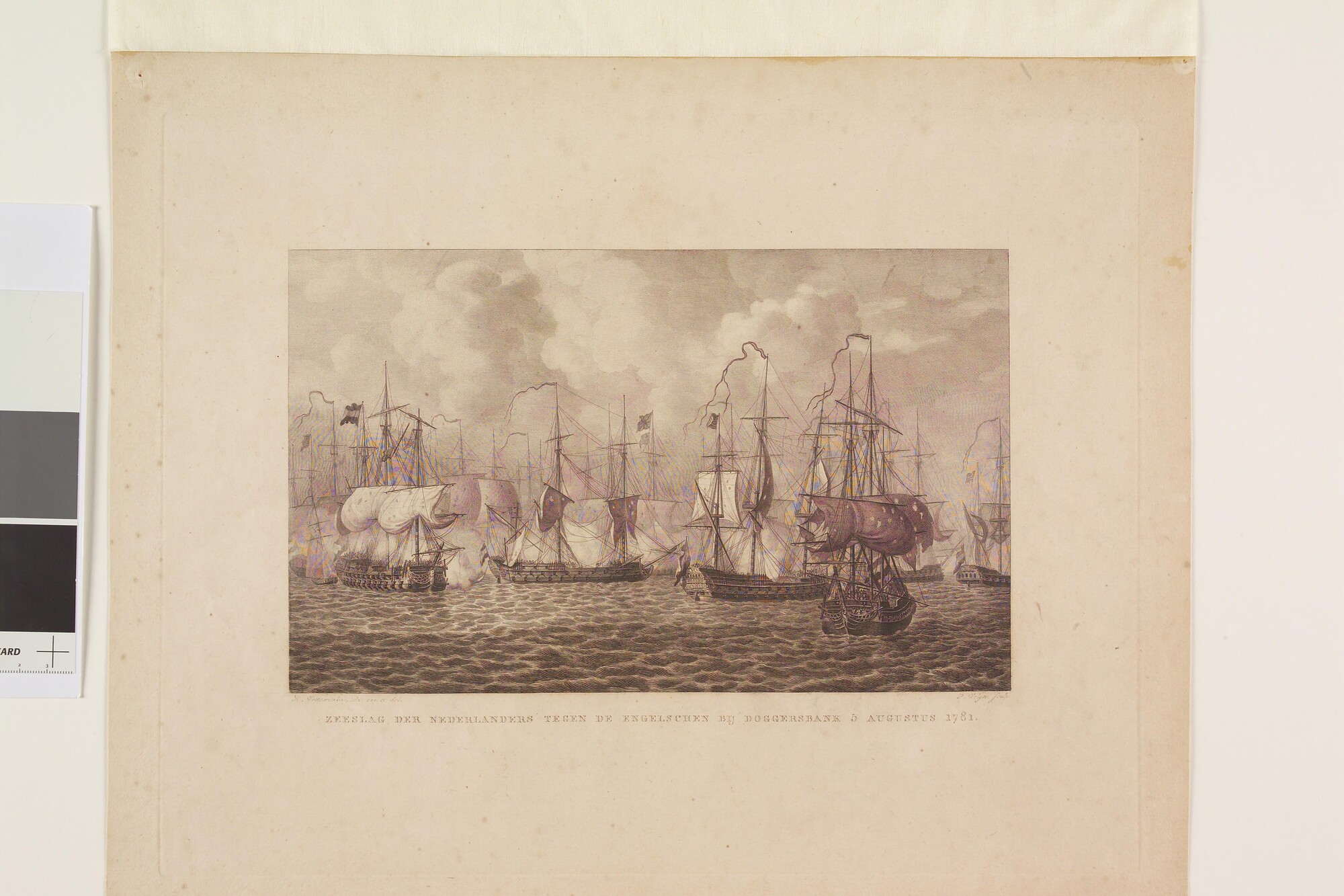 1991.0019; De Zeeslag bij de Doggersbank, 1781; prent