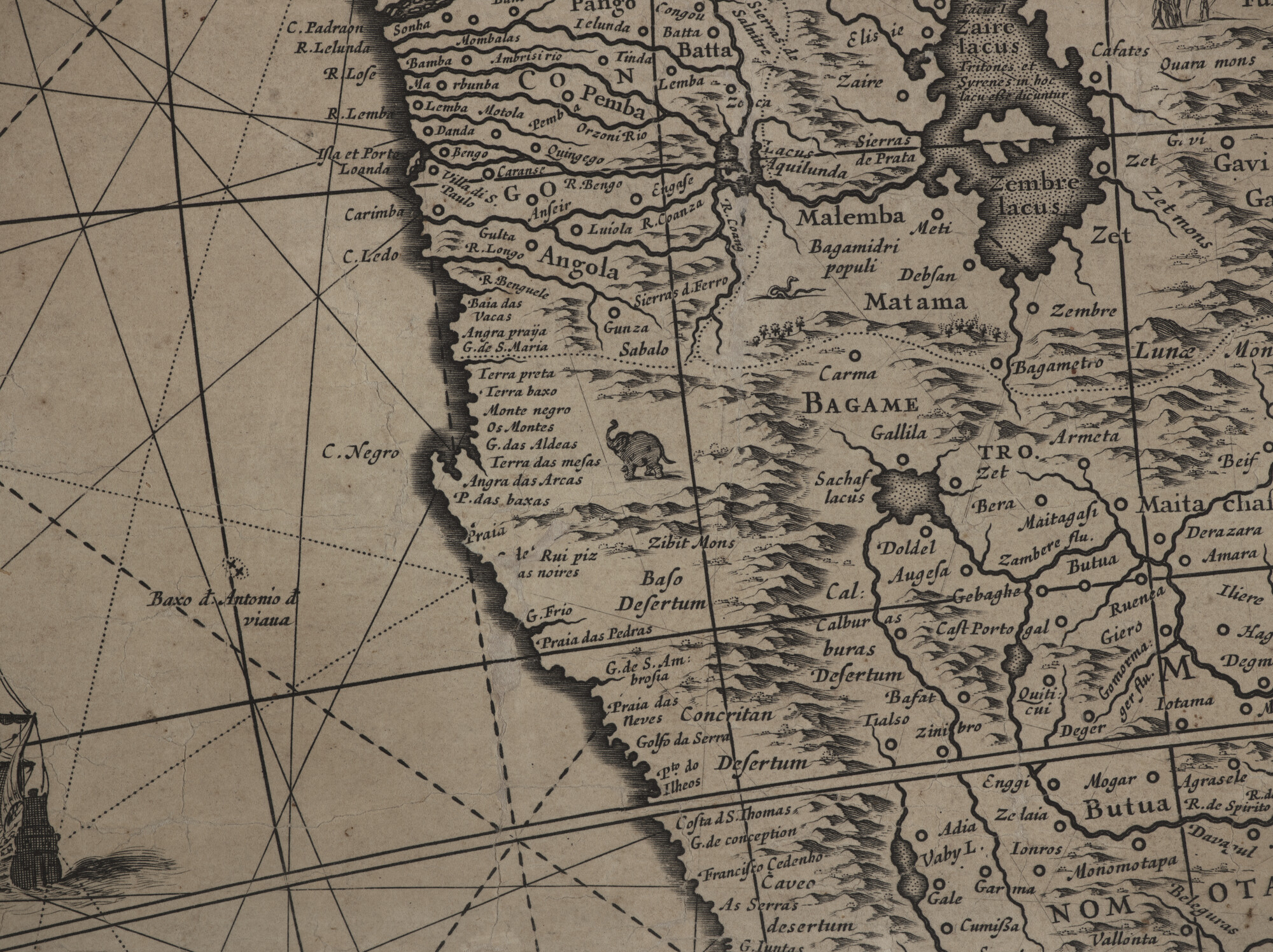 S.0864; Wandkaart van de wereld door Joan Blaeu uitgegeven ter gelegenheid van de Vrede van Münster, 1648; wandkaart