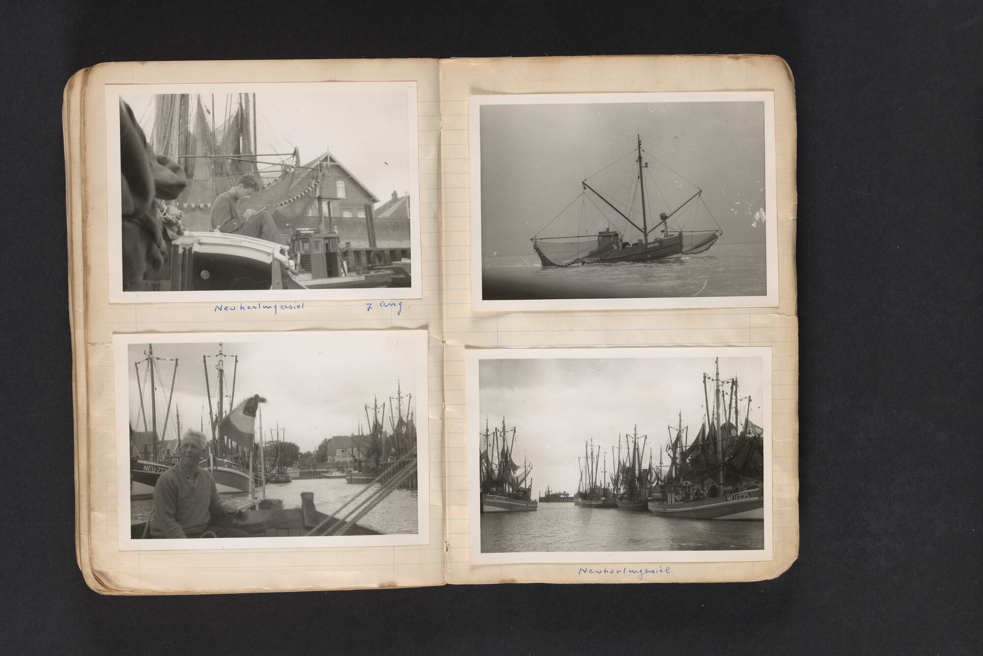 2017.0794; Logboek c.q. fotoalbum van reizen met zeeschouw Grutto in Nederland, 1961-1962; logboek