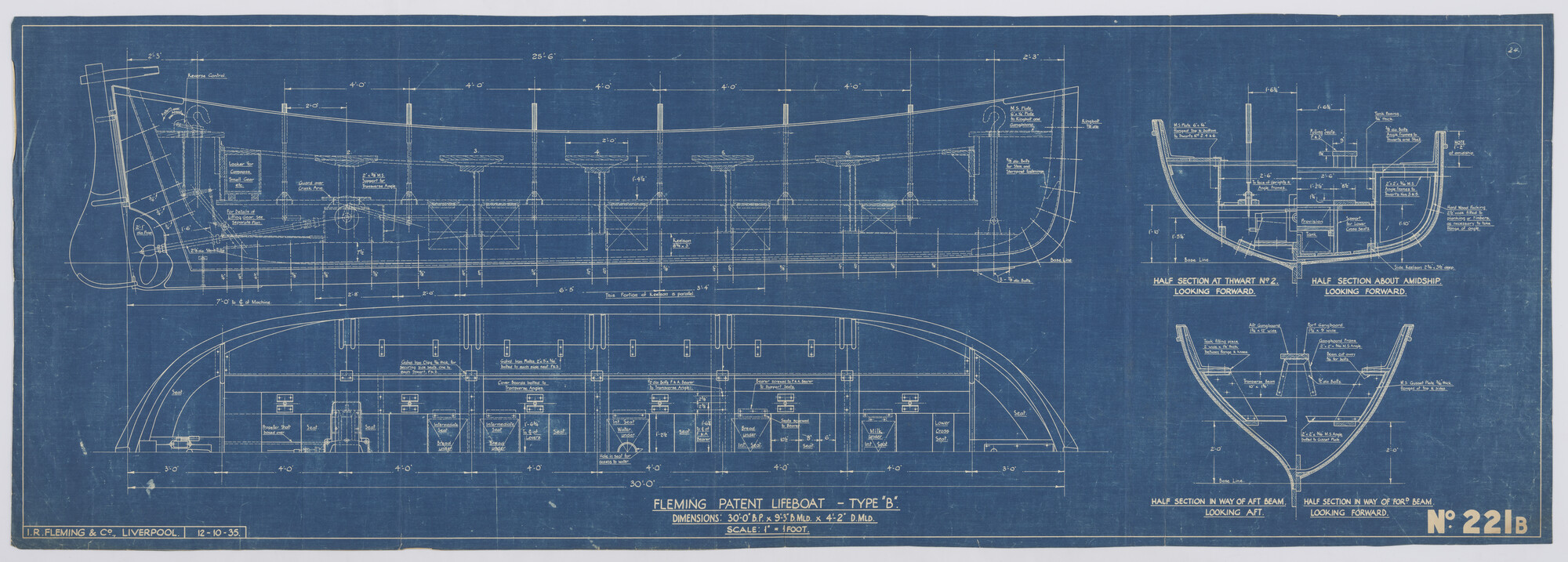 2016.1057; Lijnenplan en spantenraam van een stoomschip, 1894.; technische tekening
